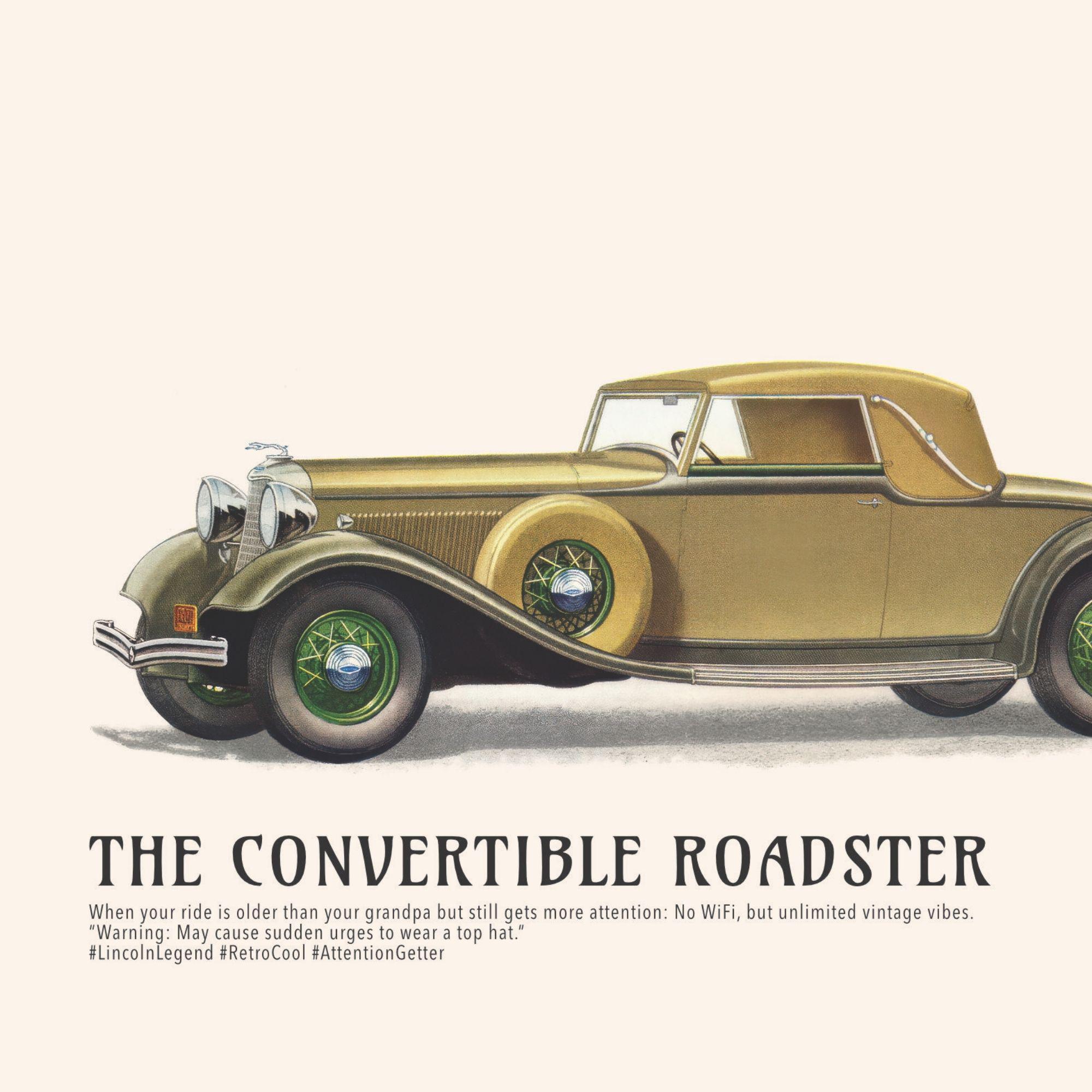 1933年リンカーン・コンバーチブル・ロードスターのポスター