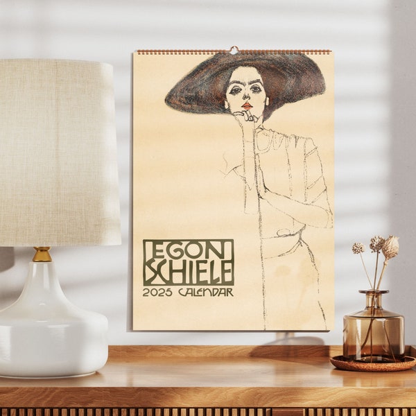 Expressionist Wall Calendar | Monthly Egon Schiele Masterpieces, Symbolic Art Gift Ideas for Art Enthusiasts