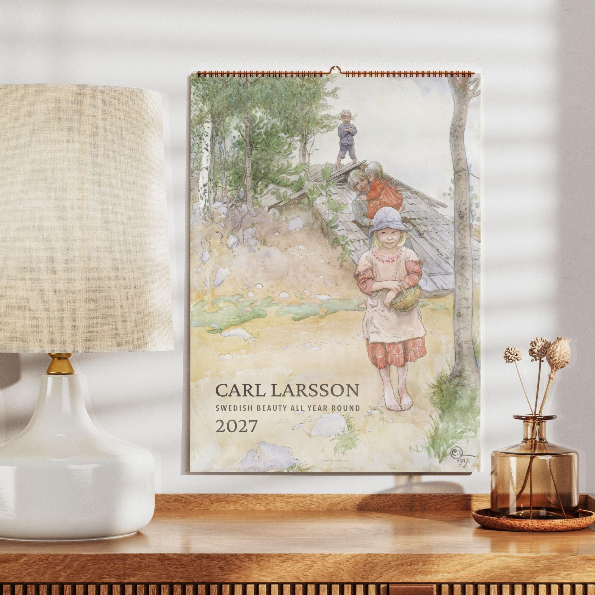 Carl Larsson Wall Calendar – Swedish Folk Art, Nordic Artwork