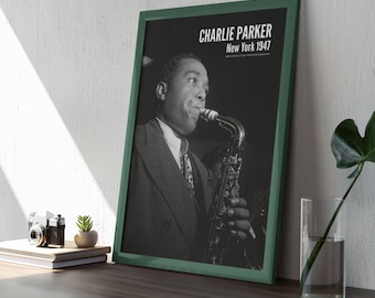 Charlie Parker Jazz Poster: Vintage Style Musikdruck
