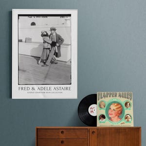 Fred & Adele Astaire Vintage Dance Poster | Classic Hollywood Icons | 1920s Film Stars, Silent Era Legends, Golden Age Cinema Art
