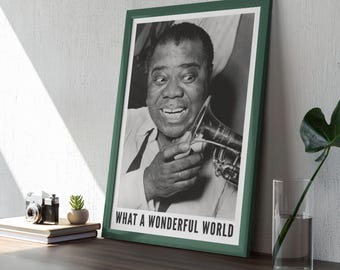 Jazz Poster Louis Armstrong New York, 1953 - Music Lover Gift, Gallery Matte