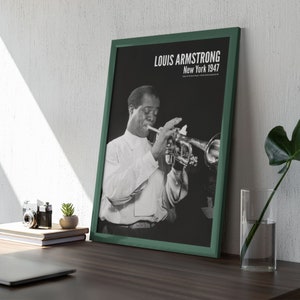 Louis Armstark Jazz Poster: Ein Einzigartiges Musik Geschenk | Ideal, um das Dekor Ihres Wohnzimmers zu verbessern