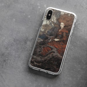 Phone Case &#39;Rooted Whispers&#39;: iPhone 14/15/13/12/11/SE, Samsung S21/S22/S23 Case, Stylish Protection, Wireless Charging Compatible