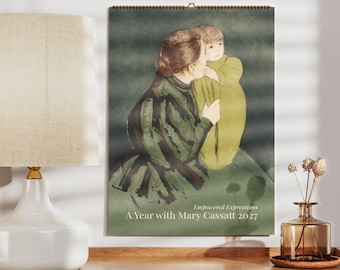 Calendario de pared de Mary Cassatt: pintora estadounidense, impresionismo francés, papel semibrillante