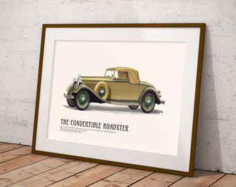 1933年リンカーンV-12フェートン、アメリカ車、自動車愛好家向け装飾