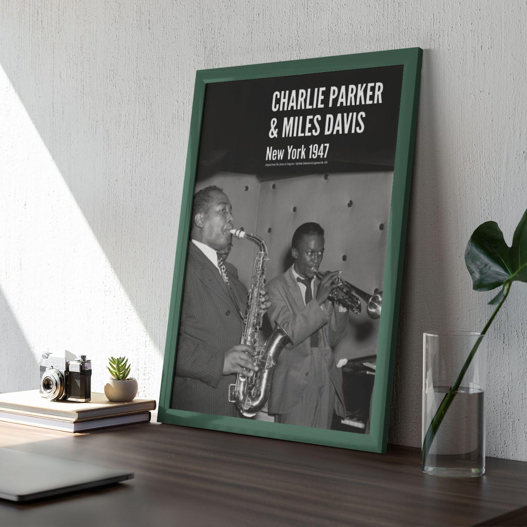 Jazz Poster Charlie Parker & Miles Davis New York, 1947 - Music