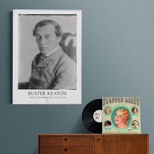 Buster Keaton Silent Movie Icon Poster | 1920s Film Legend | Classic Hollywood Actor, Silent Film Star, Vintage Cinema Wall Art