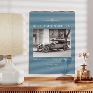 Car Calendar – Thoughtful Gifts Men, Vintage Auto Wall Calendar, Classic American Collectibles, Unique Monthly Gift