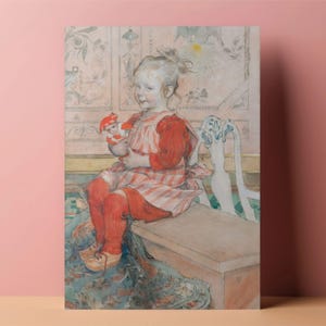 Lot de 10 cartes de vœux Carl Larsson | Art cottagecore enchanteur, charme vintage, designs nostalgiques, parfait pour toutes les occasions