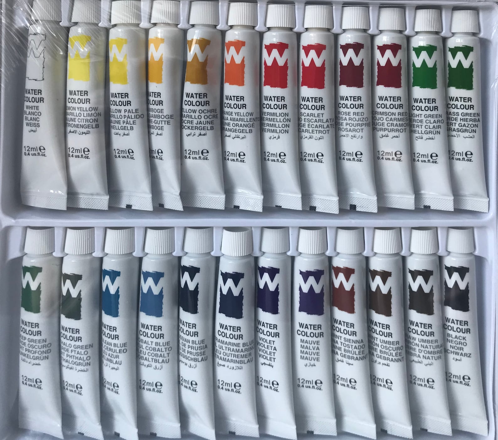 Watercolour Paint Set Tube Pack 24x 12ml Fast Drying 24 Unique Etsy UK