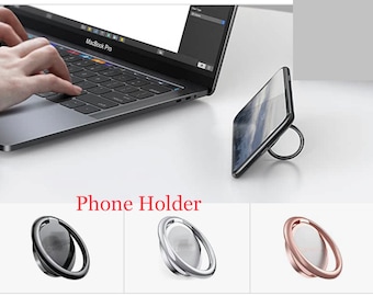 Phone Ring Holder Finger Grip 360 Rotate Stand Mount Stand for Mobile Phone and tablet collapsible ultra slim Strong Glue