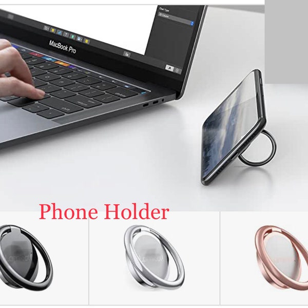 Phone Ring Holder Finger Grip 360 Rotate Stand Mount Stand for Mobile Phone and tablet collapsible ultra slim Strong Glue