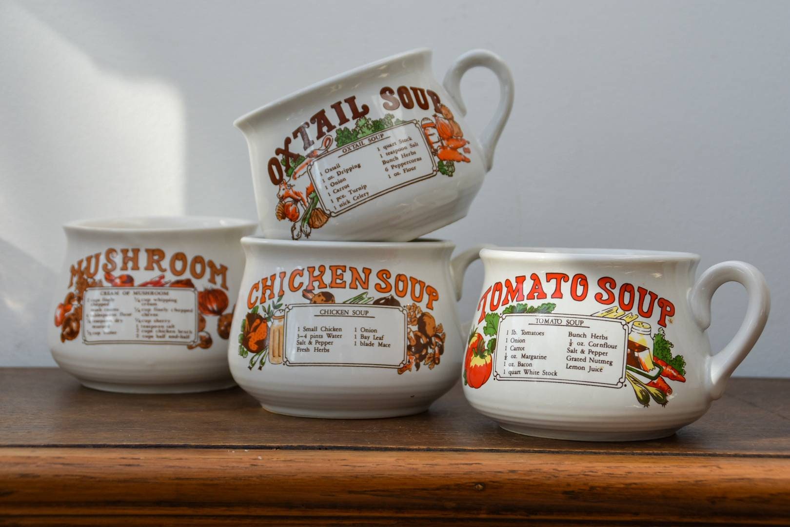 1970s Retro Soup Bowl / Mug / Coupe Chicken Soup Vintage Etsy
