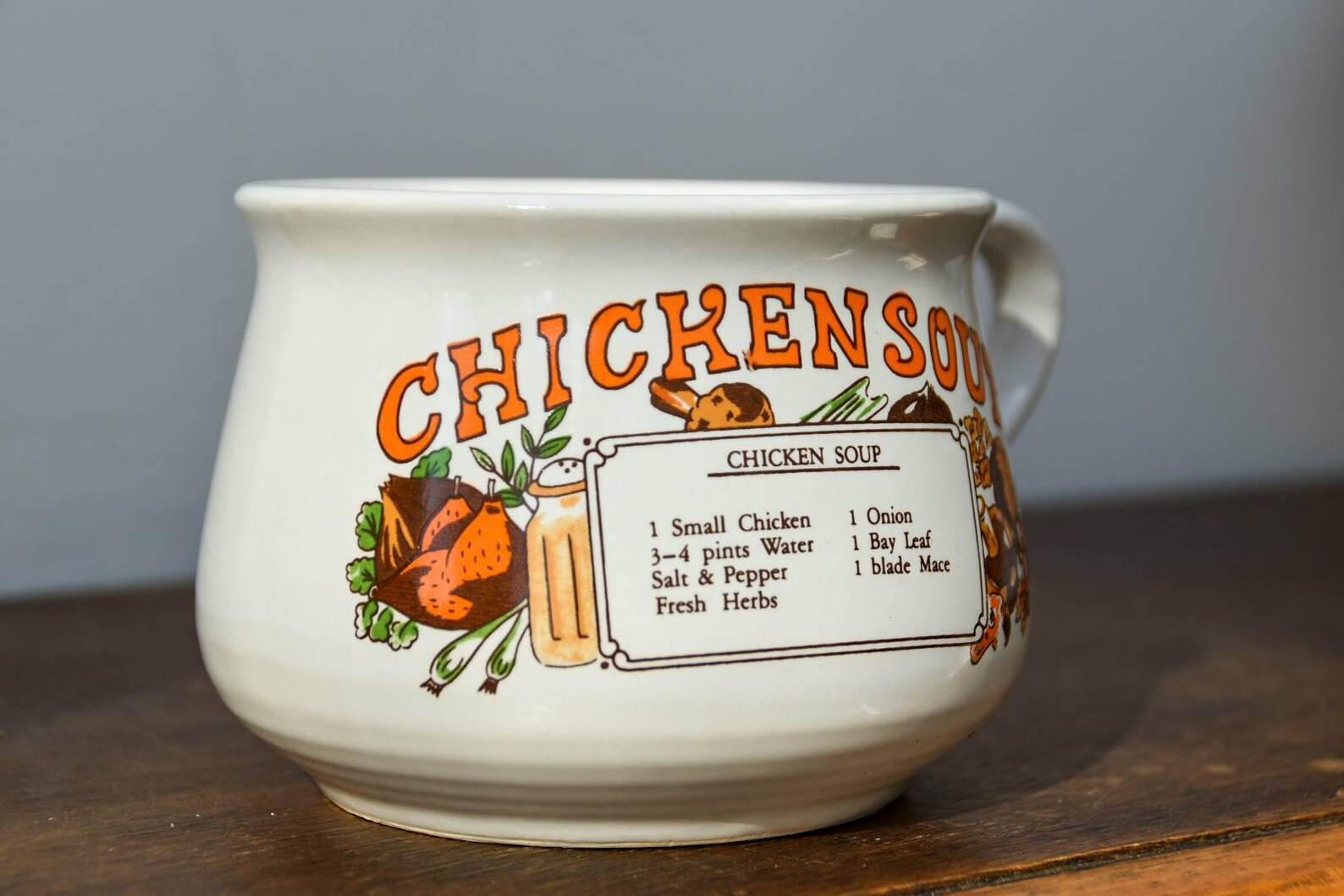 1970s Retro Soup Bowl / Mug / Coupe Chicken Soup Vintage Etsy