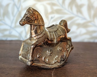 Beautiful Vintage rocking horse shaped money box - perfect First Christmas gift - christening gift - gift for baby