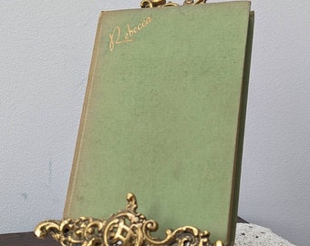 Vintage 1950 Gollancz edition of Rebecca by Daphne Du Maurier - green with gold gilt - rare