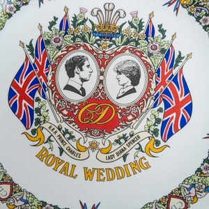 Commemorative Plate Prince Charles and Princess Diana Spencer Wedding image 2