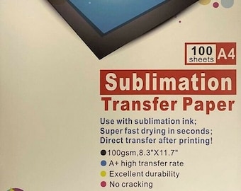 A4 Size Premium Sublimation Heat Transfer Paper, Sublimate Paper for T-shirts, mugs, phone cases
