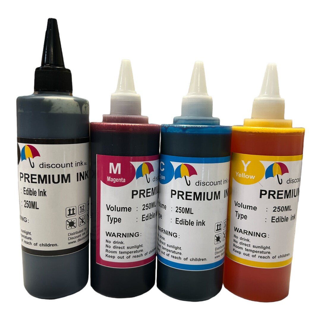 100ml 250ml Edible Refill Ink for Printing on Icing Sheets Frosting