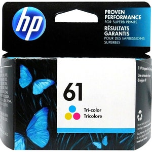 Genuine Hp 61 Tri-Color Ink Cartridge CH562WN Factory Sealed Original Bag Expiration 2024