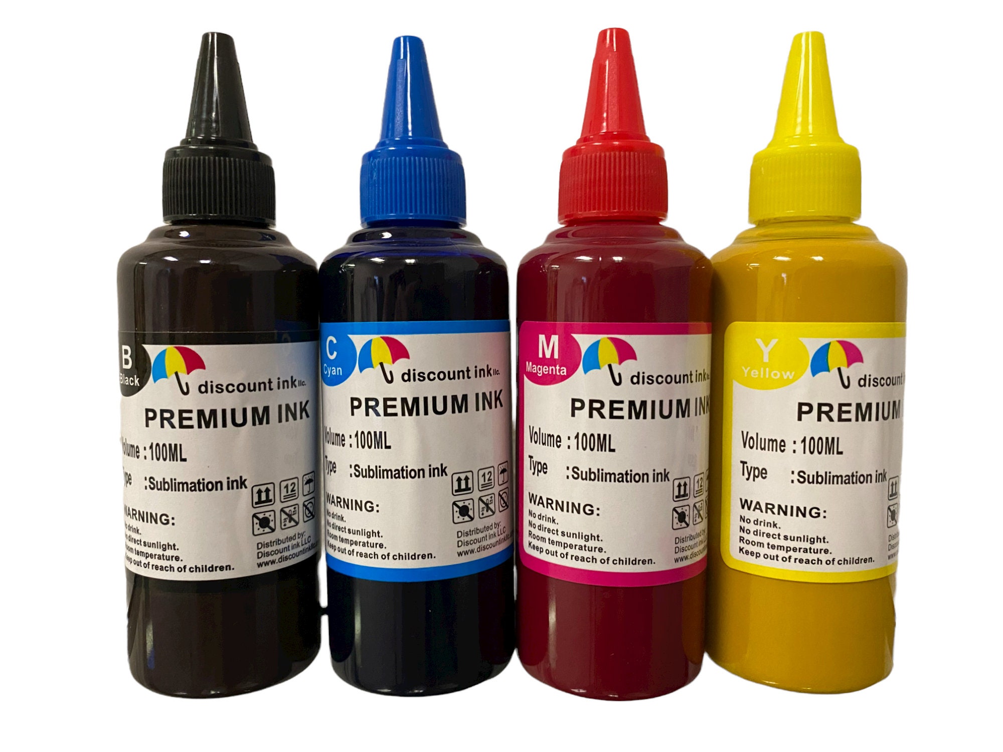 Yellow Printers Jack 4 Pack 400ML Sublimation Ink Replacement Colors