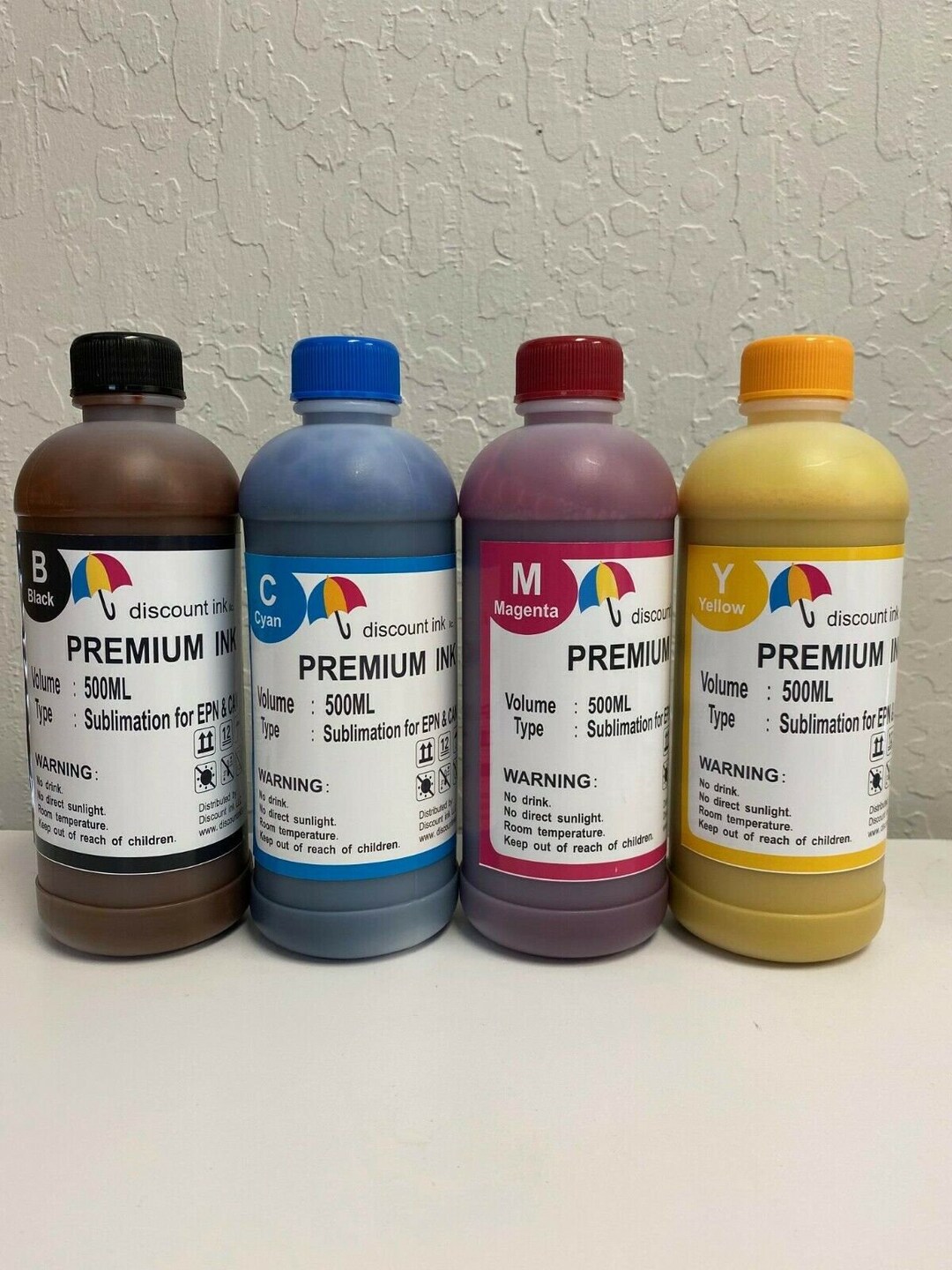 4x500ml Premium Sublimation Ink for Heat Transfer, Heat Press
