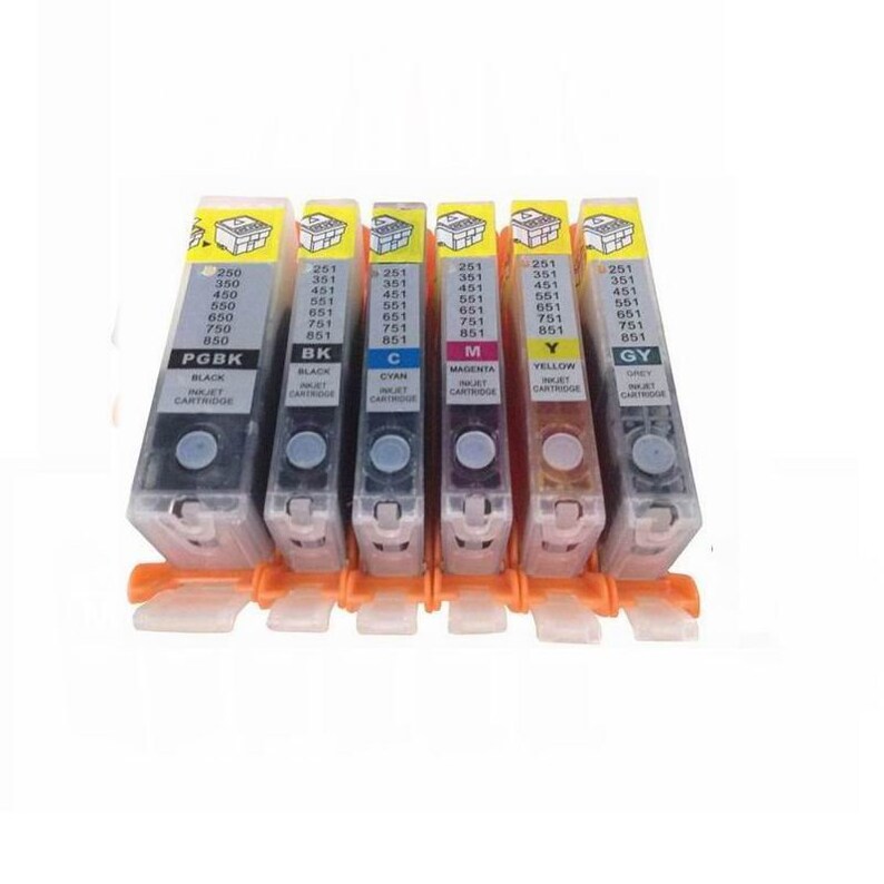 6 packs EDIBLE ink Cartridge PGI250 CLI251 Canon MX922 Etsy