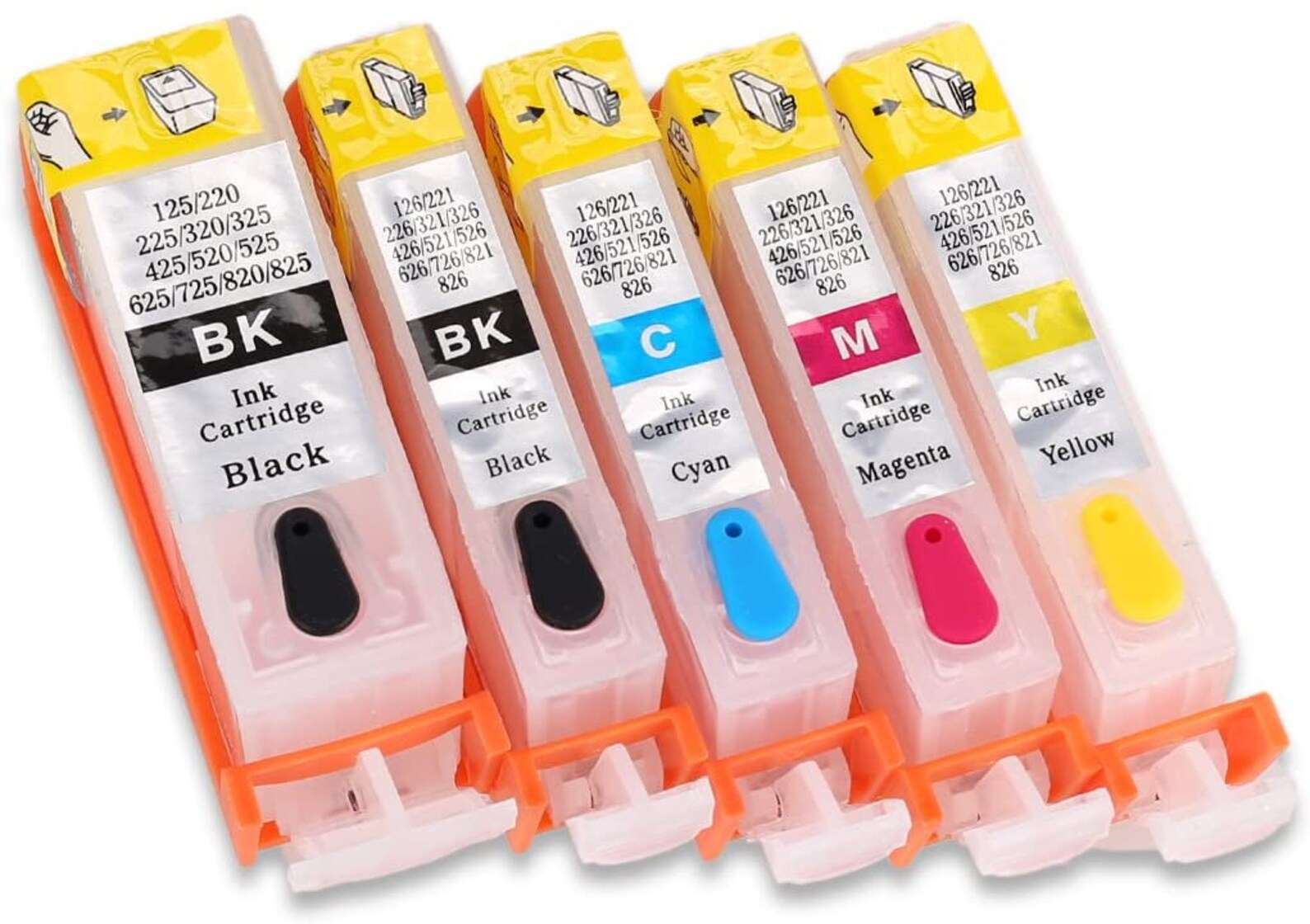 5 Pack Empty Refillable Ink Cartridge Compatible for Canon Etsy