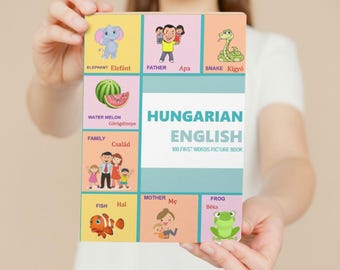 Hungarian–English First Words Picture Book | Bilingual Printable eBook for Kids