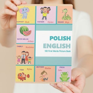 POLISH Books for Children ( English 100 First word Book, Alphabet Picture Book, Polish Letter Tracing Book)