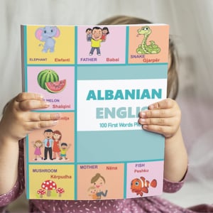ALBANIAN Books for Children albanian English First 100 Words Picture Book,  Albanian Alphabet Picture Book, Albanian Letter Tracing Book 