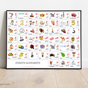 Pashto Script PASHTO Alphabet Chart, Language Learning, Kids Room Decor (digital ...