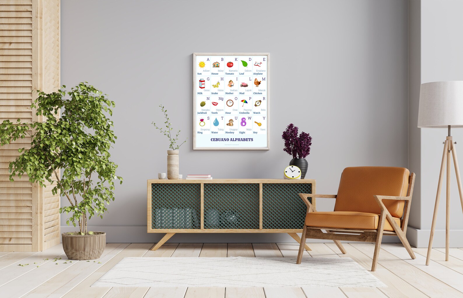 Cartel del alfabeto CEBUANO / Tabla BISAYA con palabras y Etsy España