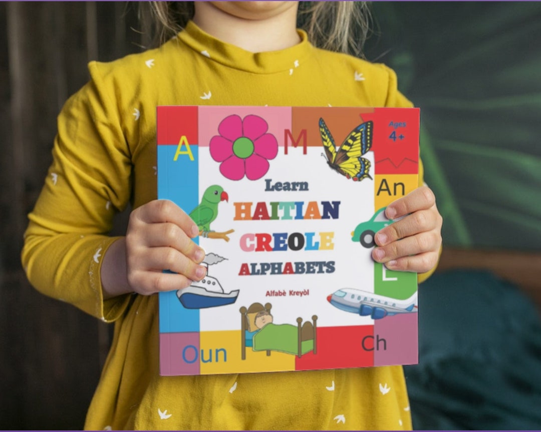 HAITIAN CREOLE Books for Children Creole Alphabet Picture Book, Creole Letter Tracing Book