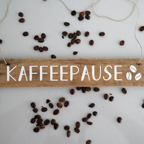 Weinkistenbrett: Kaffeepause