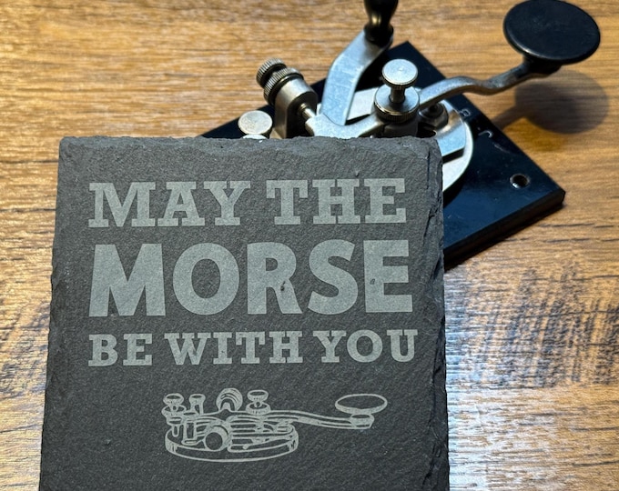 May the Morse Be With You Tin Sign Funny Morse Code Décor | Ham Radio Operator Gift | Radio Shack Decor | Gift for Dad