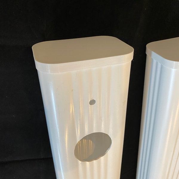 Set of Endcaps for 3x4 Vinyl Downspouts - Hydroponics DIY