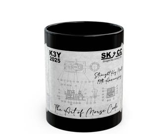 SKCC K3Y Mug - Straight Key Century Club, Ham Radio, Amateur Radio, Morse Code, CW, Straight Key, Bug, Cootie