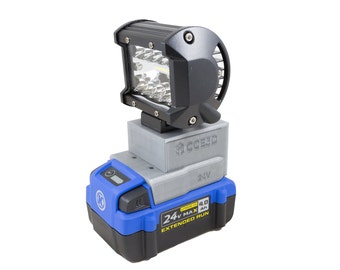 LED Work Light For Kobalt 24V, 2000 Lumens, Flood LED For Kobalt 24V Battery, Inspector, mechanic, camping