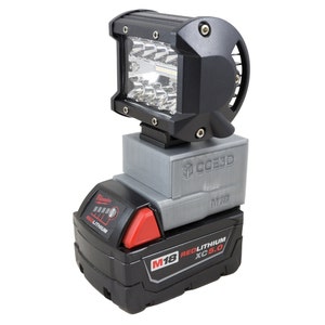 Lampe de travail à LED pour Milwaukee M18, 2000 lumens, LED d'inondation pour batterie Milwaukee 18 V M18, inspecteur, mécanicien, camping