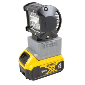 LED Work Light For Dewalt Custom made, 1300 Lumens, For Dewalt 20V Max Battery, Dewalt Battery Adapter, Inspector, mechanic, camping