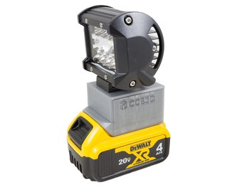 LED Work Light For Dewalt Custom made, 2000 Lumens, For Dewalt 20V Max Battery, Dewalt Battery Adapter, Inspector, mechanic, camping