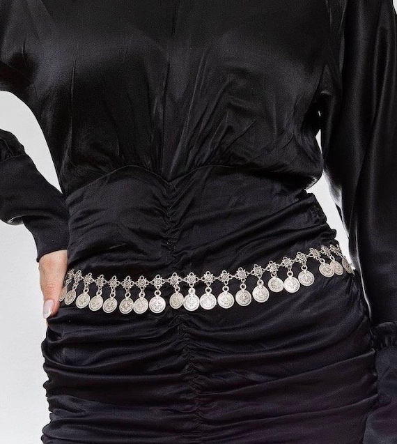 Halime Sultan, Bala hatun, Tribal style waist belt, afghan style, ethnic,  kuchi style, dangling, silver, vintage, boho, hippie style, gypsy