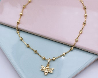 18ct Yellow Gold plated Bee Anklet