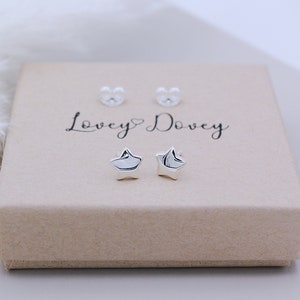 Sterling Silver Star Stud Earrings