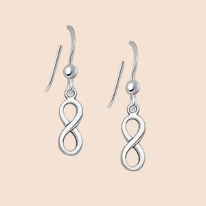 Sterling Silver Infinity drop earrings