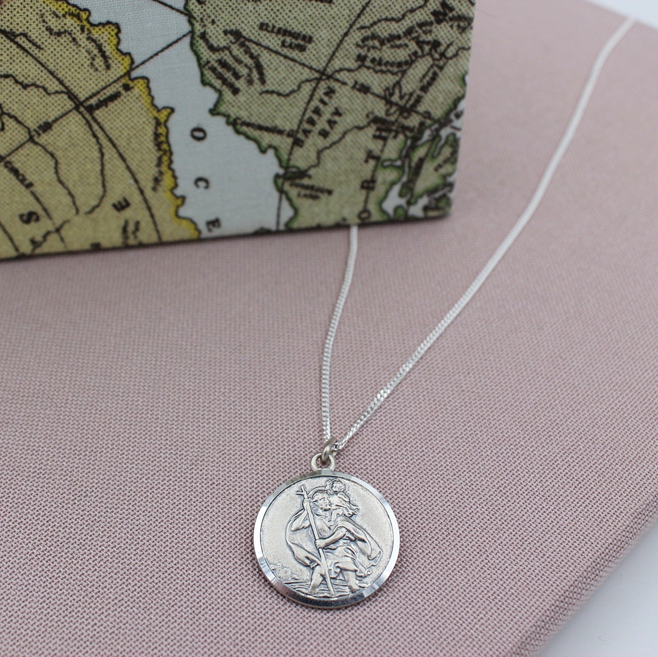 Buy Sterling Silver St Christopher Necklace Online in India Etsy