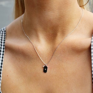 Sterling Silver Star Ingot with Cubic Zirconia Star - Gifts For Her - Silver Necklace