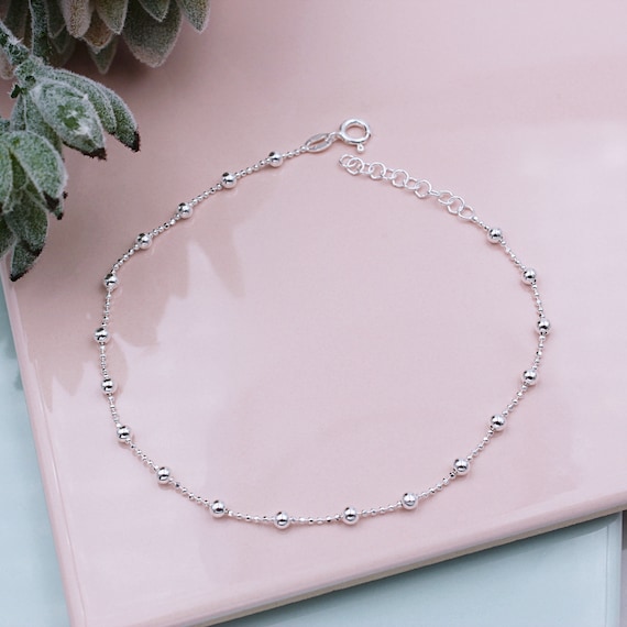 Silver ball best sale anklet